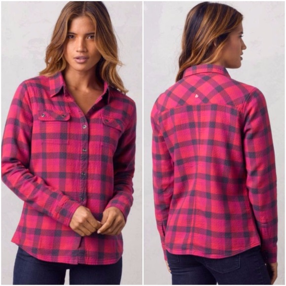 Prana Tops - Prana Organic Cotton Lined "Bridget" Flannel Shirt